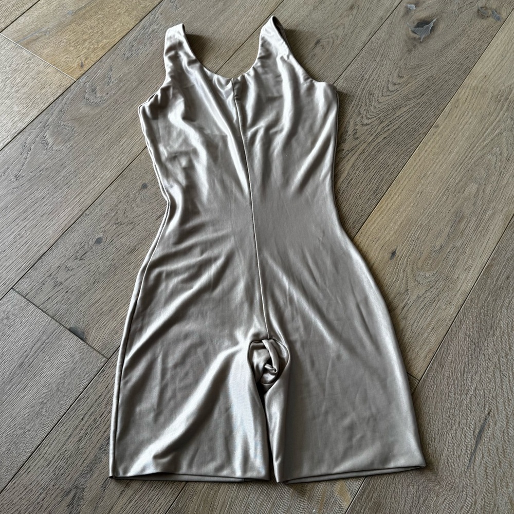 SPANX Nude Open Bust Mid-thigh Bodysuit Shape wear Large - Picture 5 of 7